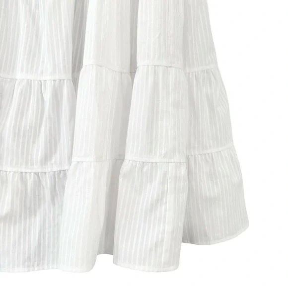 NWT Paloma Wool Long Etoile - White Cotton Blend Gathered Midi Maxi Skirt sz 38 - Picture 6 of 16